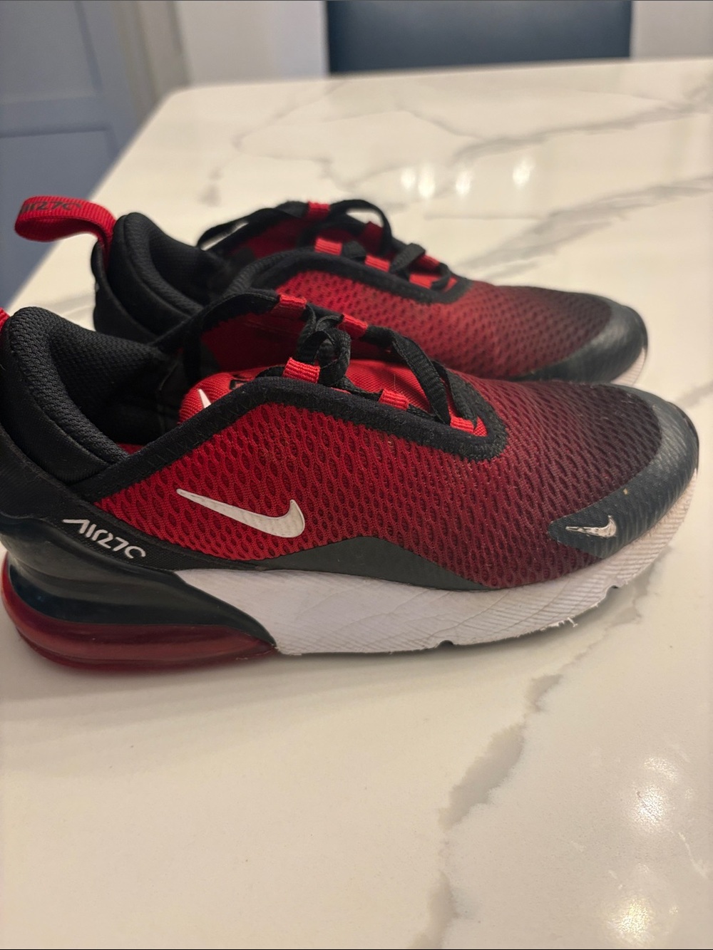 Nike Kids Red and Black Air Max 270 Style Sneakers